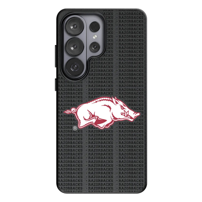 University of Arkansas Fayetteville Razorbacks Text Backdrop MagSafe Compatible Phone Case for Samsung Galaxy