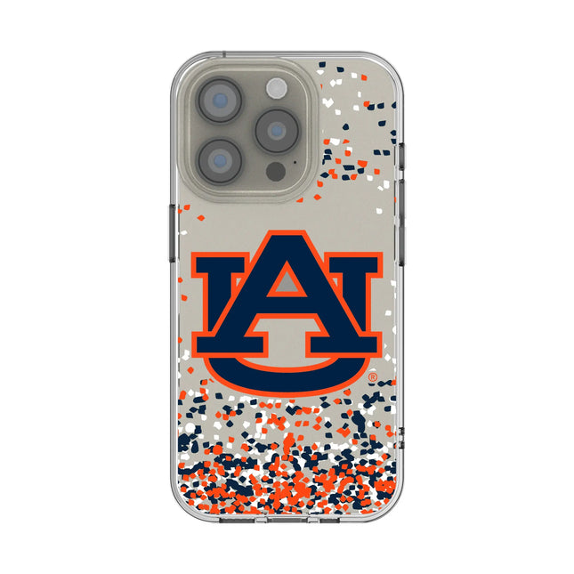 University of Auburn Tigers Confetti Clear Phone Case for Apple iPhone
