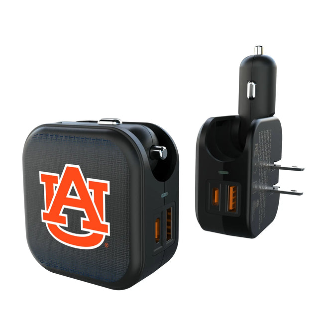 University of Auburn Tigers Linen 2 in 1 USB A/C Charger
