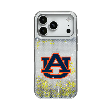 University of Auburn Tigers Linen Glitter Phone Case for Apple iPhone