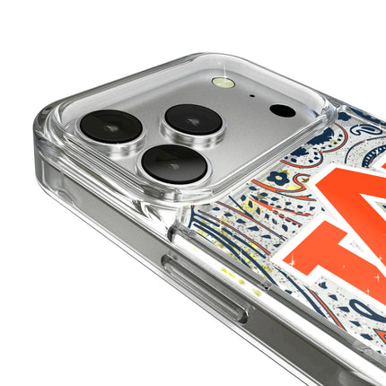 University of Auburn Tigers Paisley Glitter Phone Case for Apple iPhone