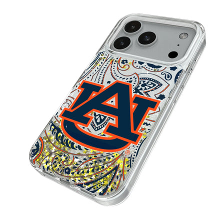 University of Auburn Tigers Paisley Glitter Phone Case for Apple iPhone