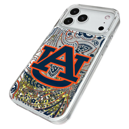 University of Auburn Tigers Paisley Glitter Phone Case for Apple iPhone