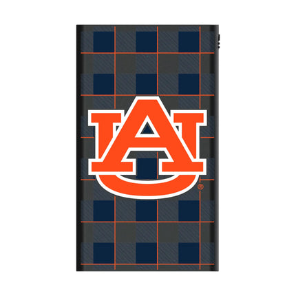 University of Auburn Tigers Plaid 5000mAh Flat Powerbank