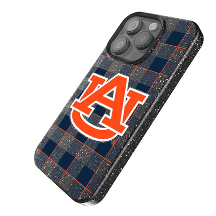 University of Auburn Tigers Plaid Black Bling Phone Case for Apple iPhone