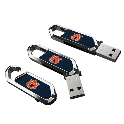University of Auburn Tigers Solid USB 64GB Clip Style Flash Drive
