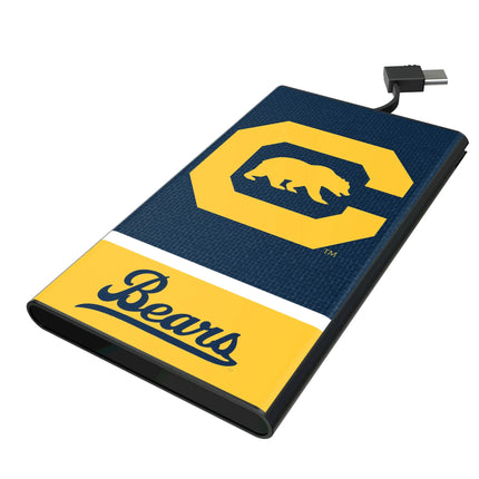 University of California Berkeley Golden Bears Endzone Solid 5000mAh Flat Powerbank