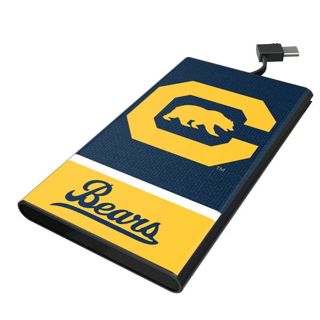 University of California Berkeley Golden Bears Endzone Solid 5000mAh Flat Powerbank