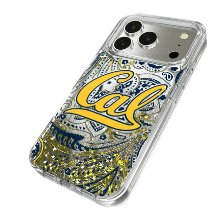 University of California Berkeley Golden Bears Paisley Glitter Phone Case for Apple iPhone