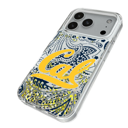 University of California Berkeley Golden Bears Paisley Glitter Phone Case for Apple iPhone