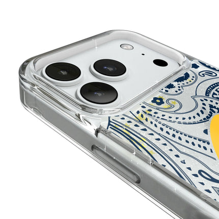University of California Berkeley Golden Bears Paisley Glitter Phone Case for Apple iPhone