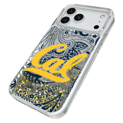 University of California Berkeley Golden Bears Paisley Glitter Phone Case for Apple iPhone
