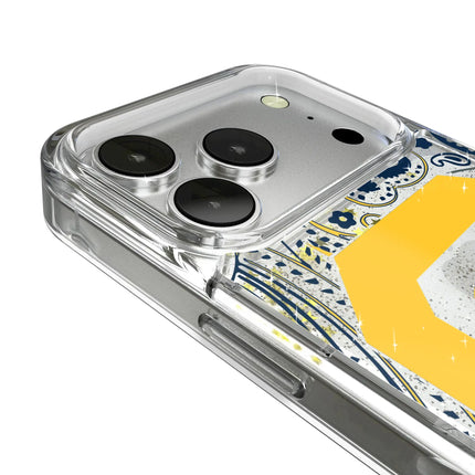 University of California Berkeley Golden Bears Paisley Glitter Phone Case for Apple iPhone