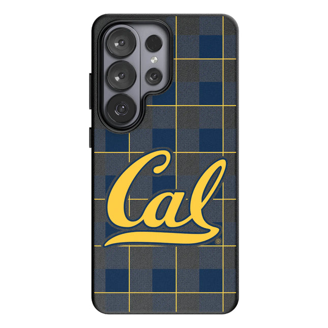 University of California Berkeley Golden Bears Plaid MagSafe Compatible Phone Case for Samsung Galaxy