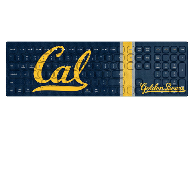 University of California Berkeley Golden Bears Stripe Curved Wireless Keyboard