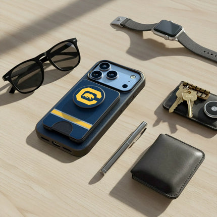 University of California Berkeley Golden Bears Stripe PopSockets MagSafe-Compatible PopWallet+