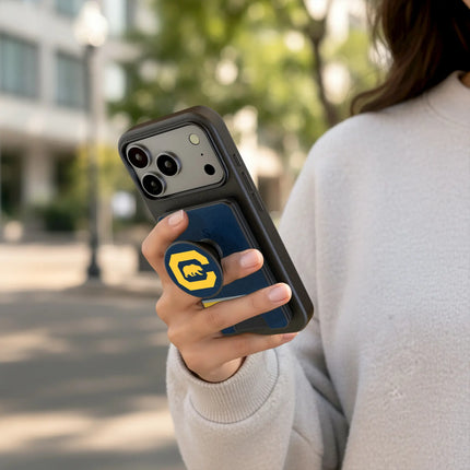 University of California Berkeley Golden Bears Stripe PopSockets MagSafe-Compatible PopWallet+