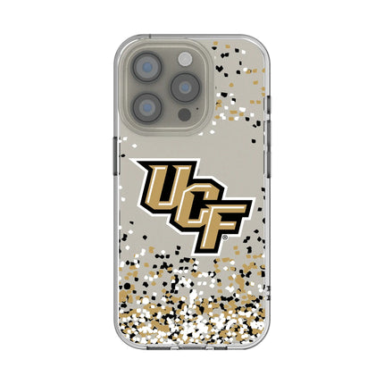 University of Central Florida Golden Knights Confetti Clear Phone Case for Apple iPhone