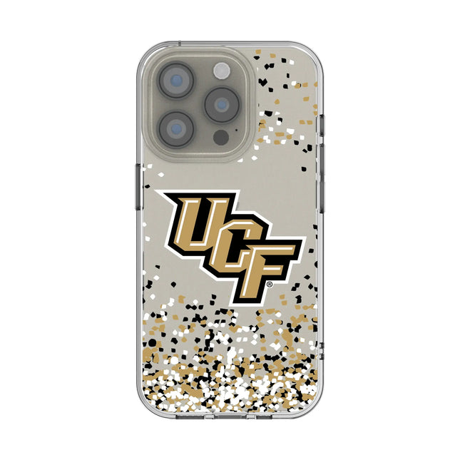 University of Central Florida Golden Knights Confetti Clear Phone Case for Apple iPhone
