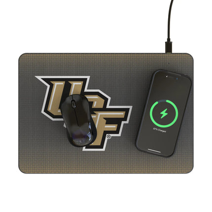 University of Central Florida Golden Knights Linen 15-Watt Wireless Charger and Mouse Pad
