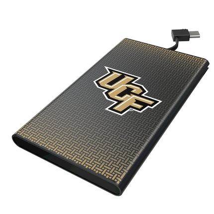 University of Central Florida Golden Knights Linen 5000mAh Flat Powerbank
