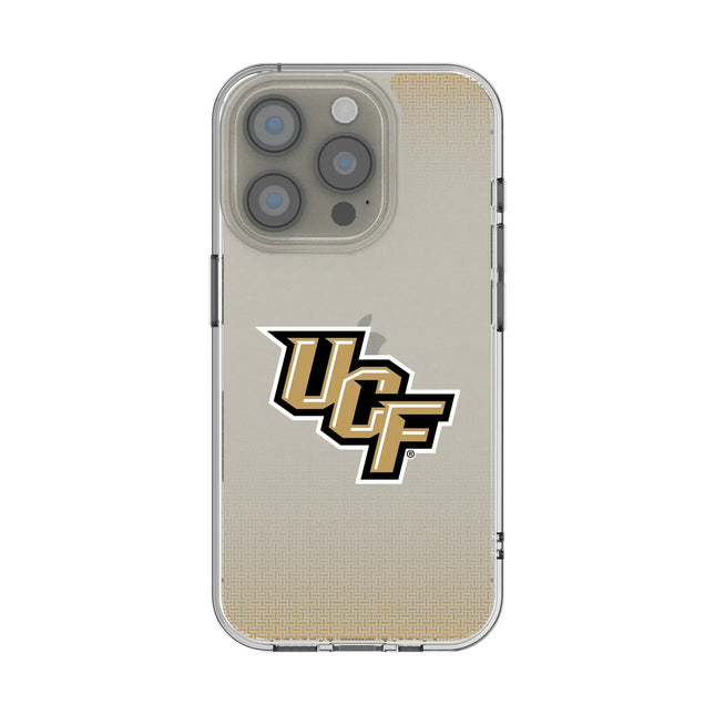 University of Central Florida Golden Knights Linen Clear Phone Case for Apple iPhone