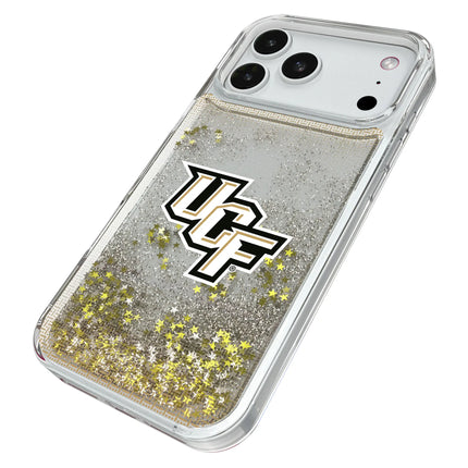University of Central Florida Golden Knights Linen Glitter Phone Case for Apple iPhone