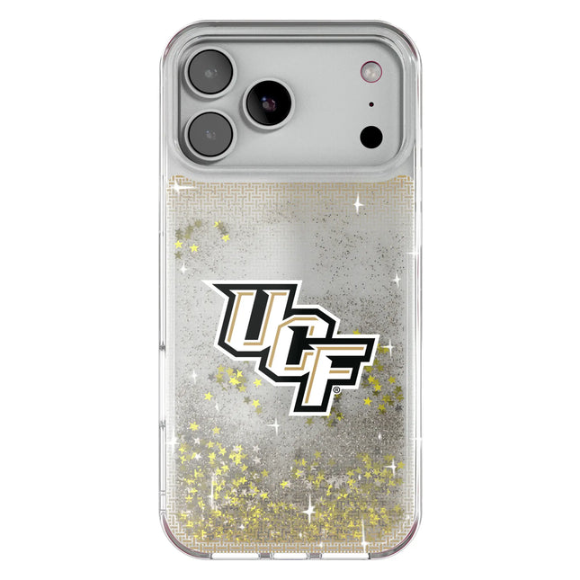 University of Central Florida Golden Knights Linen Glitter Phone Case for Apple iPhone