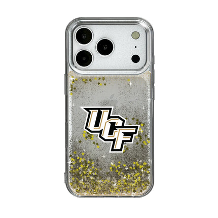 University of Central Florida Golden Knights Linen Glitter Phone Case for Apple iPhone