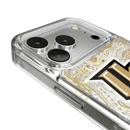 University of Central Florida Golden Knights Paisley Glitter Phone Case for Apple iPhone