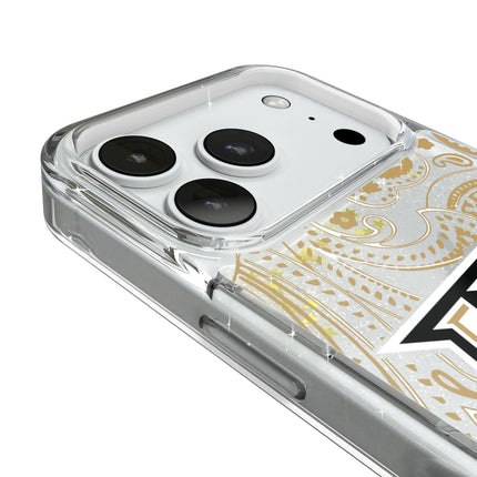 University of Central Florida Golden Knights Paisley Glitter Phone Case for Apple iPhone