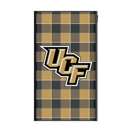University of Central Florida Golden Knights Plaid 5000mAh Flat Powerbank