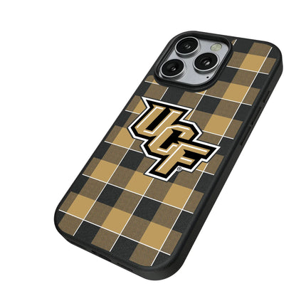 University of Central Florida Golden Knights Plaid MagSafe Compatible Phone Case for Apple iPhone