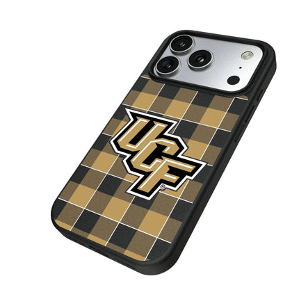 University of Central Florida Golden Knights Plaid MagSafe Compatible Phone Case for Apple iPhone