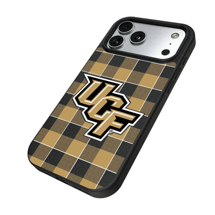 University of Central Florida Golden Knights Plaid MagSafe Compatible Phone Case for Apple iPhone