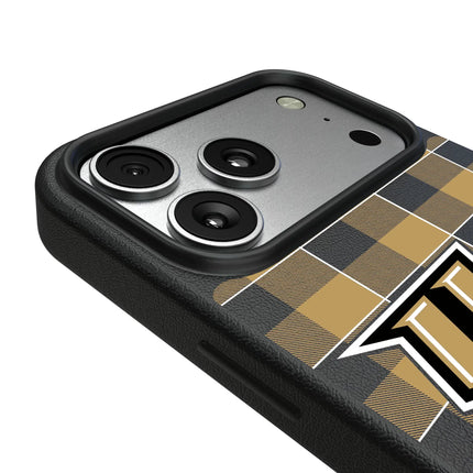 University of Central Florida Golden Knights Plaid MagSafe Compatible Phone Case for Apple iPhone