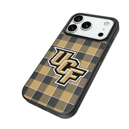 University of Central Florida Golden Knights Plaid MagSafe Compatible Phone Case for Apple iPhone