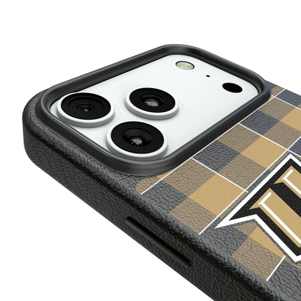 University of Central Florida Golden Knights Plaid MagSafe Compatible Phone Case for Apple iPhone