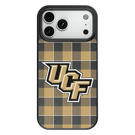 University of Central Florida Golden Knights Plaid MagSafe Compatible Phone Case for Apple iPhone