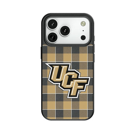 University of Central Florida Golden Knights Plaid MagSafe Compatible Phone Case for Apple iPhone