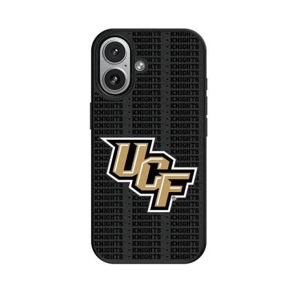 University of Central Florida Golden Knights Text Backdrop MagSafe Compatible Phone Case for Apple iPhone