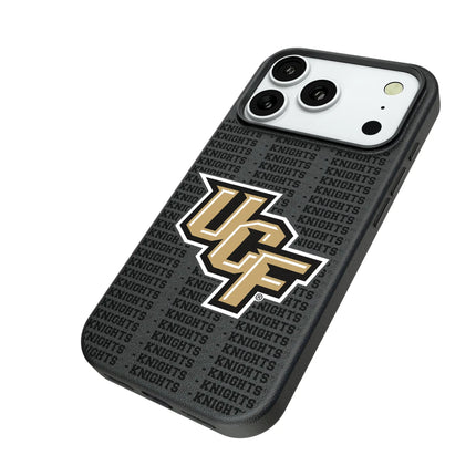 University of Central Florida Golden Knights Text Backdrop MagSafe Compatible Phone Case for Apple iPhone