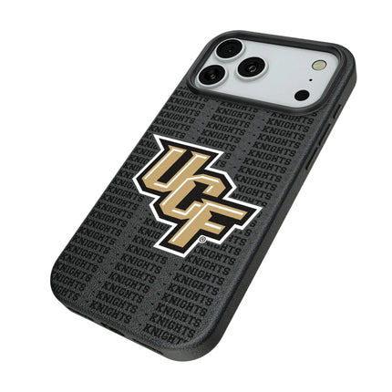 University of Central Florida Golden Knights Text Backdrop MagSafe Compatible Phone Case for Apple iPhone