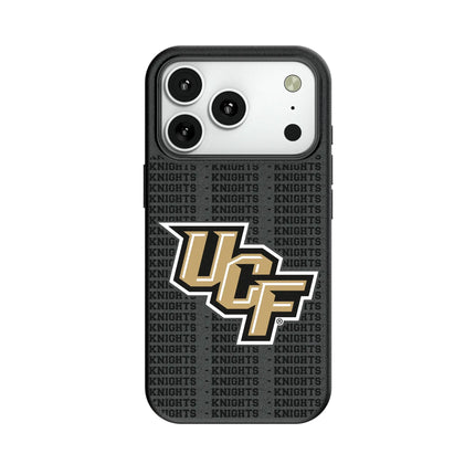 University of Central Florida Golden Knights Text Backdrop MagSafe Compatible Phone Case for Apple iPhone