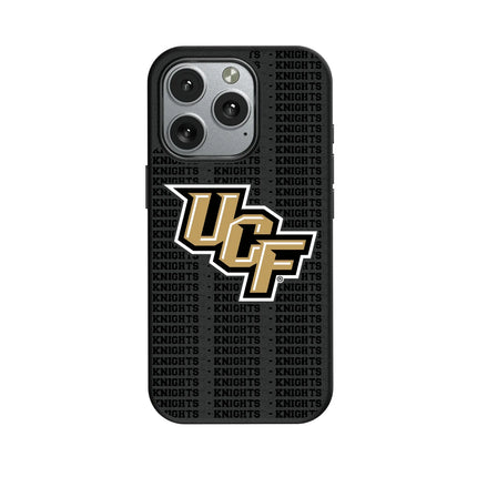 University of Central Florida Golden Knights Text Backdrop MagSafe Compatible Phone Case for Apple iPhone