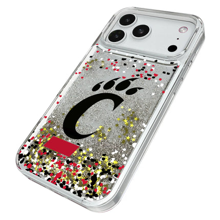 University of Cincinnati Bearcats Confetti Glitter Phone Case for Apple iPhone