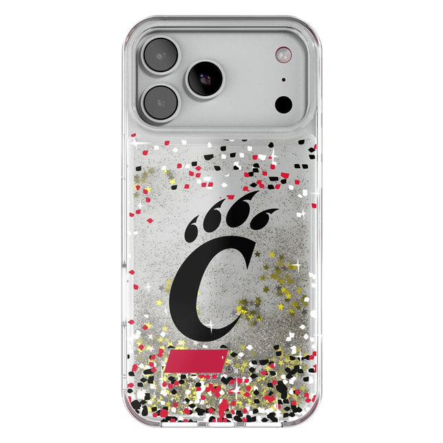University of Cincinnati Bearcats Confetti Glitter Phone Case for Apple iPhone