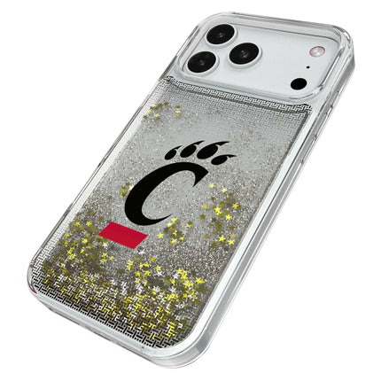 University of Cincinnati Bearcats Linen Glitter Phone Case for Apple iPhone