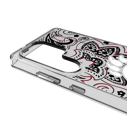 University of Cincinnati Bearcats Paisley Clear Phone Case for Samsung Galaxy