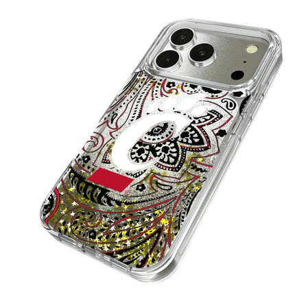 University of Cincinnati Bearcats Paisley Glitter Phone Case for Apple iPhone